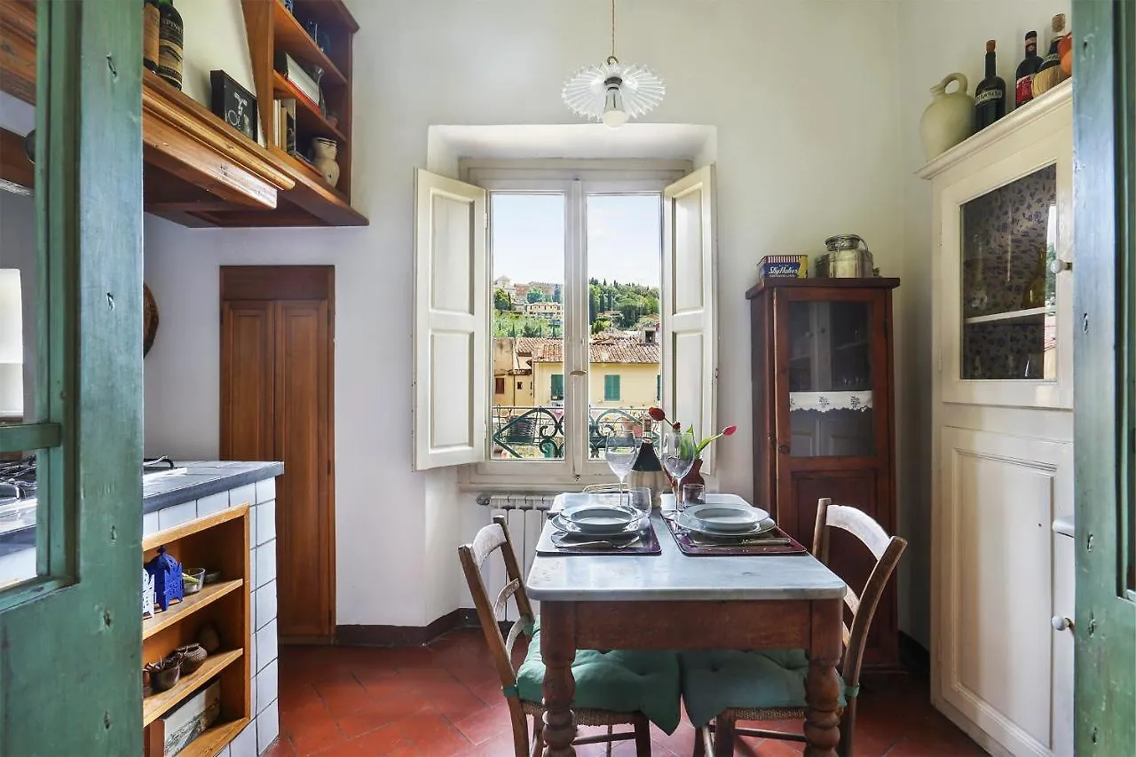 A Postcard View In A Vintage Apartment Florence